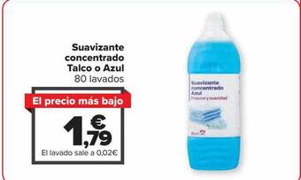 Carrefour Suavizante concentrado talco o azul 80 lavados oferta