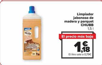 Carrefour Limpiador jabonoso de madera y parquet chubb oferta