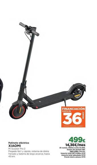 El Corte Inglés Patinete eléctrico xiaomi oferta