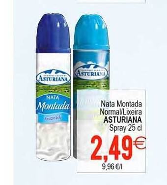 Plenus Supermercados Nata montada normal lixeira asturiana oferta