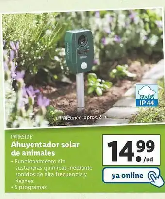 Lidl Parkside ahuyentador solar de animales oferta