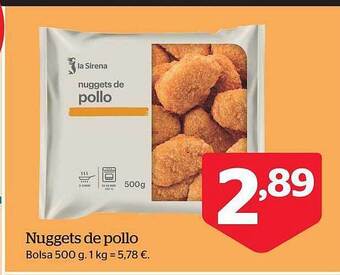 La Sirena Nuggets de pollo oferta