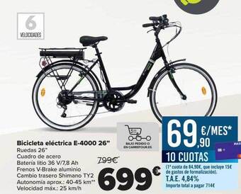 Carrefour Bicicleta eléctrica e-4000 26 oferta