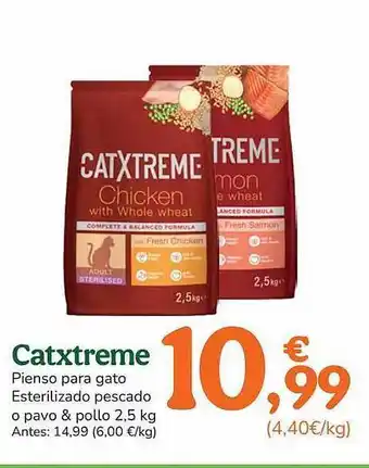 TiendAnimal Catxtreme pienso para gato esterilizado pescado o pavo & pollo oferta