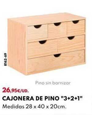 BricoCentro Cajonera de pino oferta