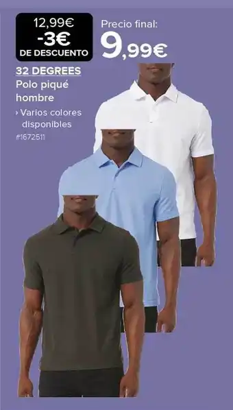 Costco 32 degrees polo piqué hombre oferta