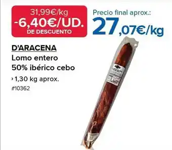 Costco D'aracena lomo entero 50% ibérico cebo oferta