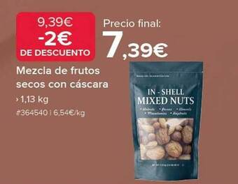 Costco Mezcla de frutos secos con cáscara oferta