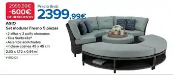Costco Agio set modeluas fresno 5 piezas oferta