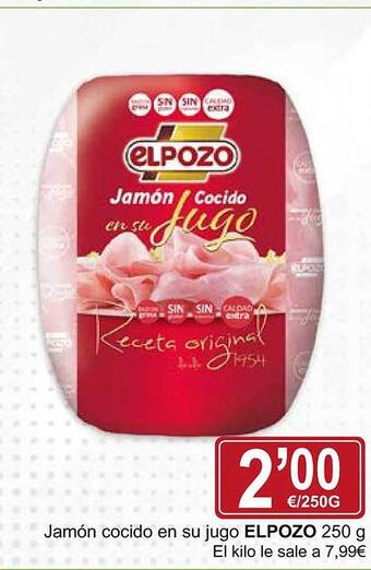 Supermercados Dani Jamón cocido en su jugo elpozo oferta