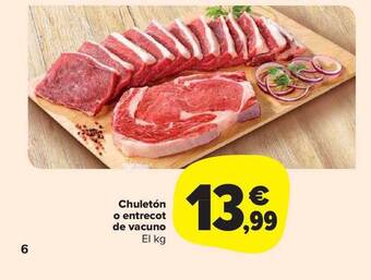 Carrefour Market Chuletón o entrecot de vacuno oferta