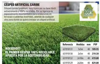 Coinfer Césped artificial caribe oferta