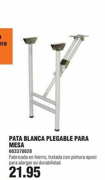 Coinfer Pata blanca plegable para mesa oferta