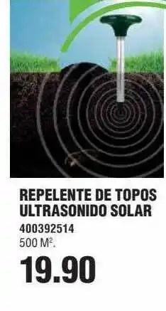 Repelente de topos ultrasonido solar