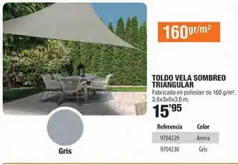 Optimus Toldo vela sombreo triangular oferta