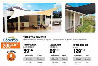 Optimus Toldo vela sombreo coolaroo oferta