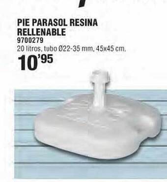 Optimus Pie parasol resina rellenable oferta