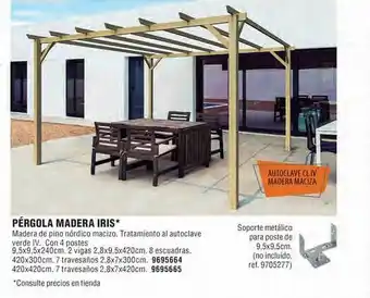 Optimus Pérgola madera iris oferta