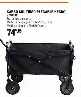 Optimus Carro multiuso plegable negro oferta
