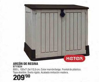 Optimus Arcón de resina keter oferta