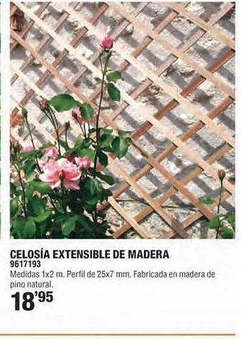 Optimus Celosía extensible de madera oferta