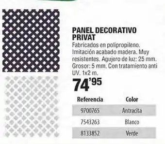 Optimus Panel decorativo privat oferta
