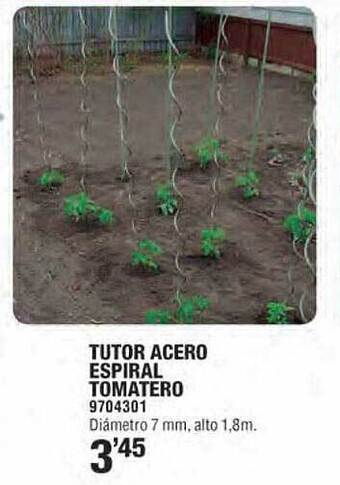 Optimus Tutor acero espiral tomatero oferta