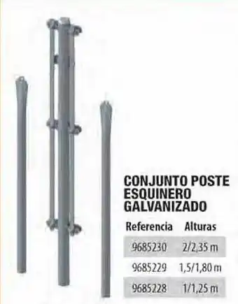 Optimus Conjunto poste esquinero galvanizado oferta
