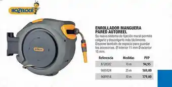 Optimus Hozelock enrollador manguera pared autoreel oferta