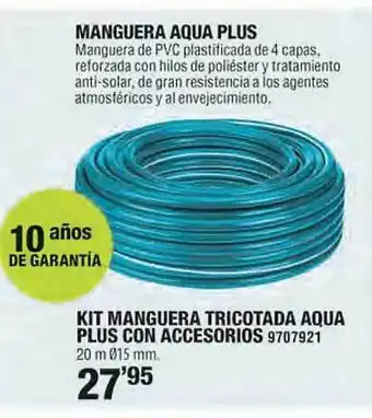 Optimus Manguera aqua plus kit manguera tricotada aqua plus con accesorios oferta