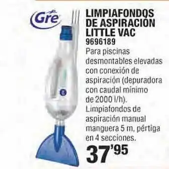 Limpiafondos de aspiración little vac