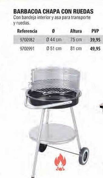 Optimus Barbacoa chapa con ruedas oferta