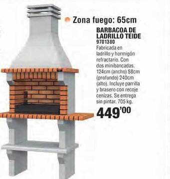 Optimus Barbacoa de ladrillo teide oferta