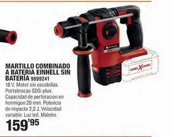 Optimus Martillo combinado a bateria einhell sin bateria oferta