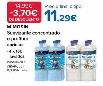 Costco Mimosin suavizante concentrado o profibra caricias oferta