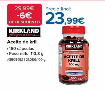 Costco Kirkland signature aceite de krill oferta