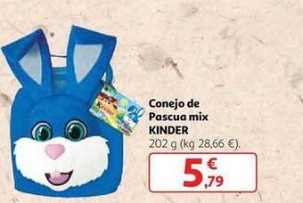 Alcampo Conejo de pascua mix kinder oferta