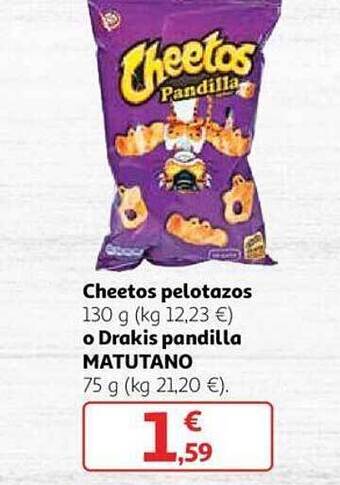 Alcampo Cheetos pelotazos o drakis pandilla matutano oferta