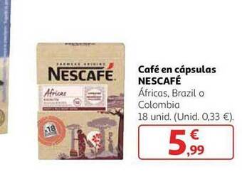 Alcampo Café en cápsulas nescafé oferta