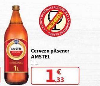 Alcampo Cerveza pilsener amstel oferta