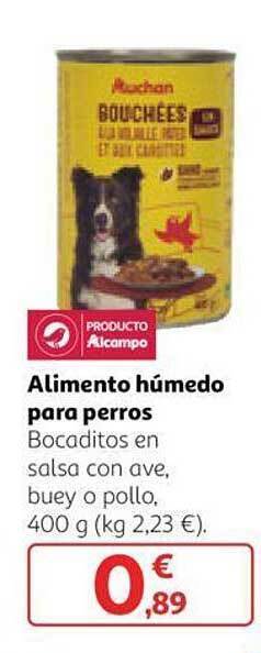 Alcampo Alimento húmedo para perros oferta
