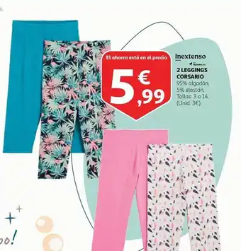 Alcampo Inextenso 2 leggings corsario oferta