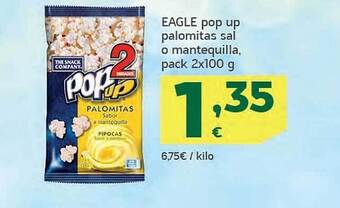 HiperDino Eagle pop up palomitas sal o mantequilla oferta