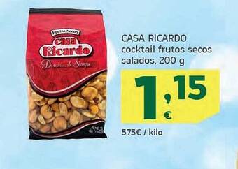 HiperDino Casa ricardo cocktail frutos secos salados oferta