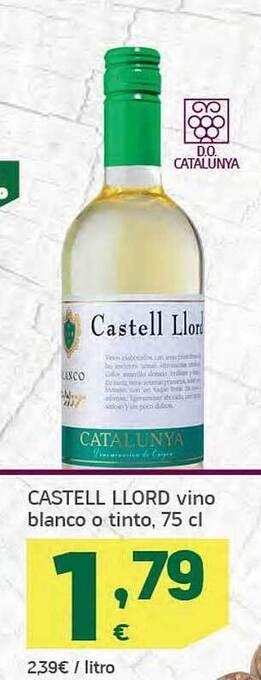 HiperDino Castell llord vino blanco o tinto oferta