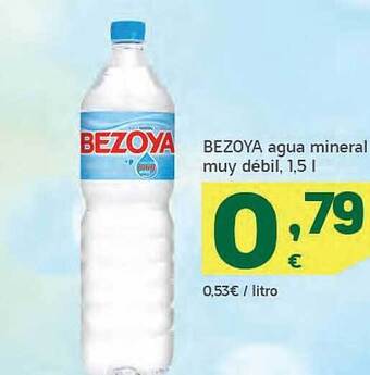 HiperDino Bezoya agua mineral muy débil oferta