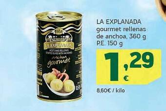 HiperDino La explanada gourmet rellenas de anchoa oferta