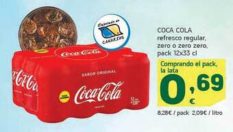 HiperDino Coca cola refresco regular, zero o zero zero oferta