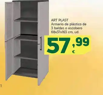HiperDino Art plast armario de plástico de 3 baldas o escobero oferta