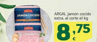 HiperDino Argal jamón cocido extra, al corte el kg oferta